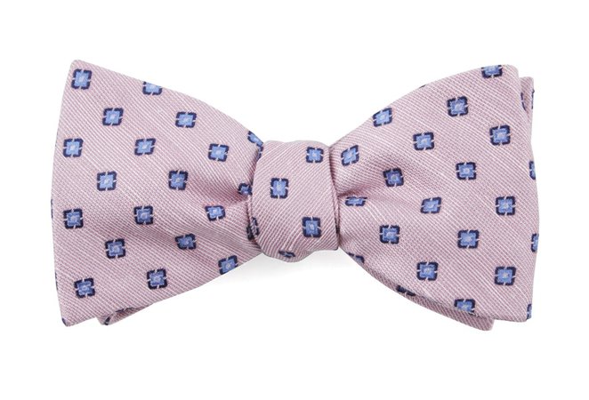 Baby Pink Medallion Scene Bow Tie | Men's Bow Ties | The Tie Bar