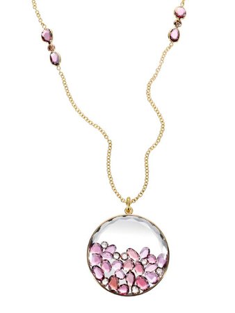 Moritz Gilk Garnet Diamond Saphire Necklace