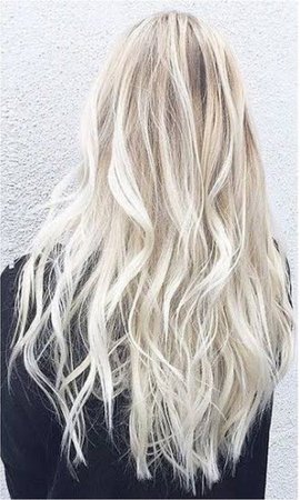 long platinum blonde hair