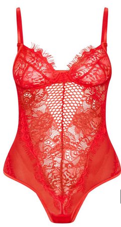 red lace bodysuit