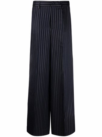 P.A.R.O.S.H. pinstripe high-rise wide-leg trousers - FARFETCH