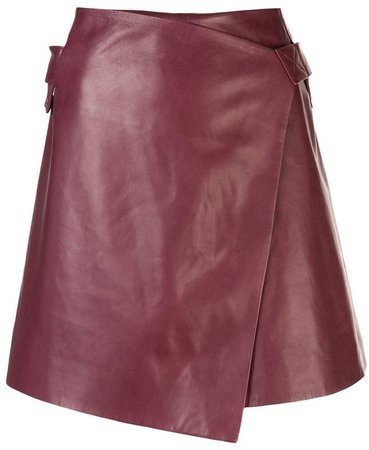 wrap-style mini skirt