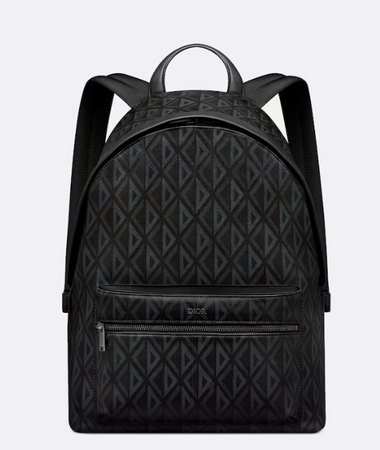 Dior Essentials RIDER BACKPACK Black CD Diamond Canvas and Smooth Calfskin