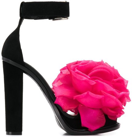 Flower Applique Sandals