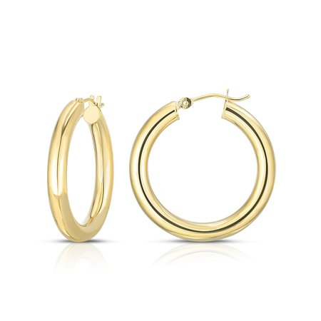 RING CONCIERGE - 4MM GOLD TUBE HOOPS