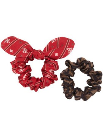Red Fendi Two-Piece Set Of Hairbands | Farfetch.com