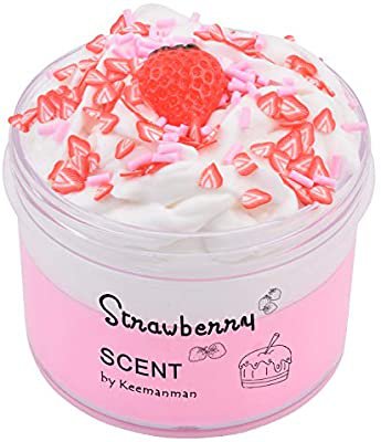Amazon.com: Keemanman Strawberry Butter Slime, Scented DIY Slime Supplies Kit for Girls and Boys, Stress Relief Toy for Kids Education, Party Favor, Gift and Birthday (7oz): Toys & Games
