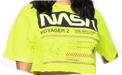 NASA Crop top Neon Yellow