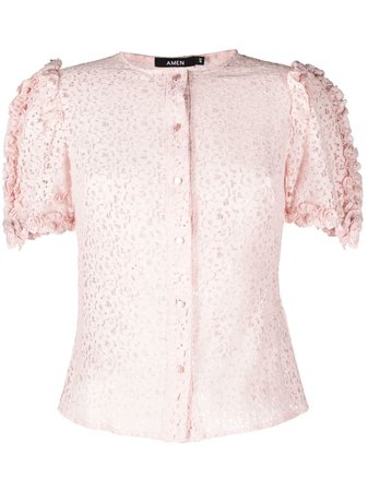 Amen floral-embroidered Blouse - Farfetch