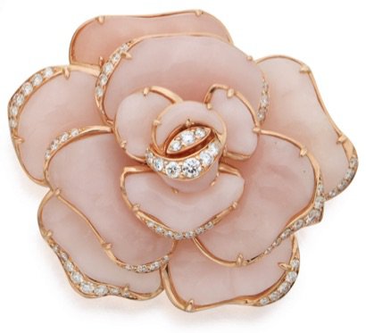 pink opal brooch