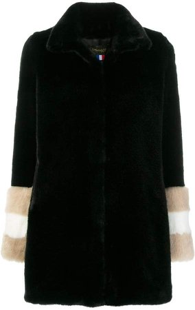 La Seine & Moi Carene fur-sleeved coat