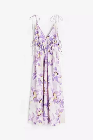 Tie-detail Dress - Lilac/floral - Ladies | H&M US