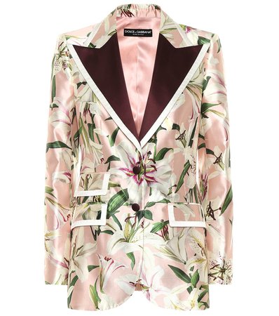 Dolce & Gabbana - Floral silk blend blazer | Mytheresa