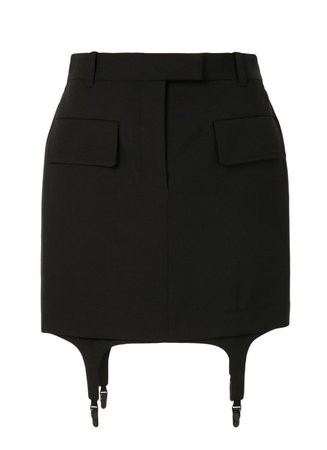 vera wang black knitted mini skirt