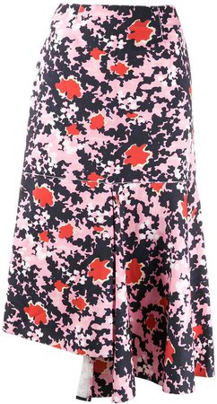 abstract camouflage print skirt
