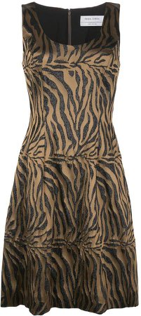 tiger-print sleeveless dress