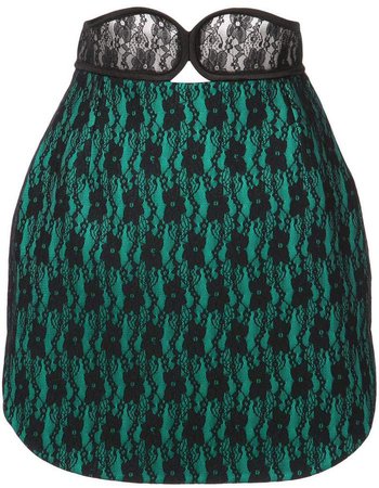 lace bonded mini skirt