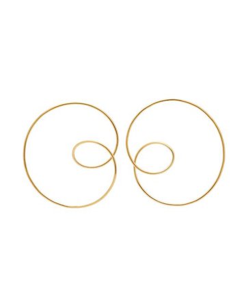 View fullscreen MISHO Women's Metallic Spiral Gold Plated Hoop Earrings