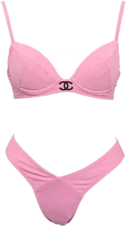 swimsuit bikini chanel pink