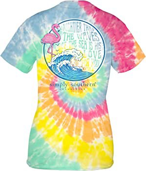 Amazon.com: Simply Southern Mightier Than The Waves Tie Dye Women's Shirt (Large) : Clothing, Shoes & Jewelry