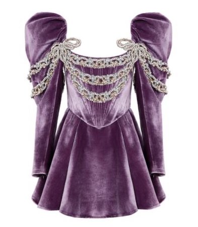 Purple felt dress