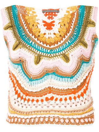Alberta Ferretti Crochet Tank Top - Farfetch