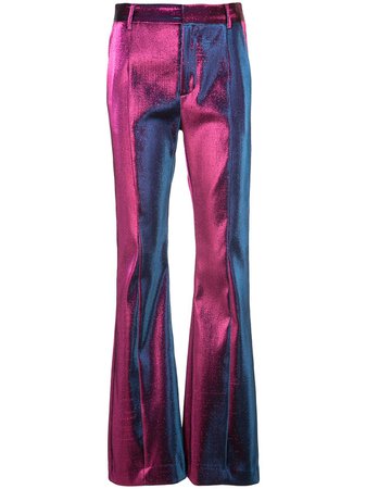 Area Pink High Waisted Flared Trousers | Farfetch.com