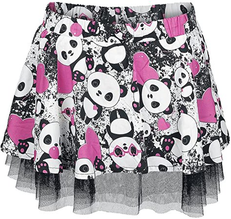 Killer Panda Rock hateful skirt.: Amazon.co.uk: Clothing
