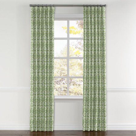 Green Watercolor Trellis Curtains with Pocket | Loom Decor