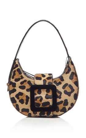 Cindy Buckle Haircalf Cheetah Print Mini Hobo Bag by Les Petits Joueurs | Moda Operandi