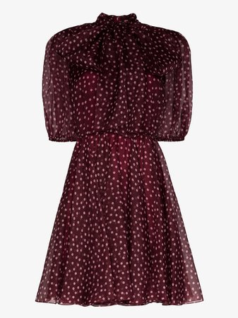 Dolce & Gabbana polka dot silk organza mini dress | Browns