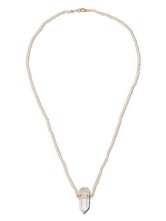 JIA JIA 14kt yellow gold crystal quartz pearl necklace