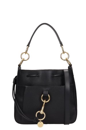 See by Chloé Black Leather Tony Medium Bag