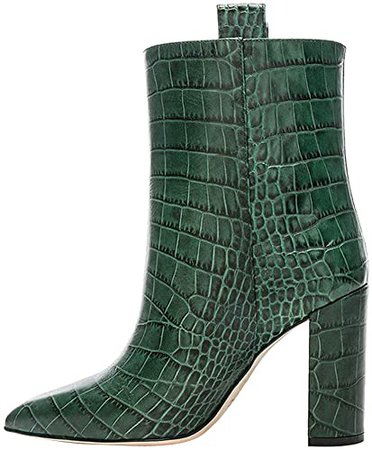 Amazon.com | Women Autumn Round Toe Lace Up Ankle Boots Chunky High Heel Platform Knight Punk Boots Woven Print Bootie | Ankle & Bootie