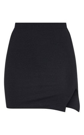 Jemmia Black Split Mini Skirt | Skirts | PrettyLittleThing