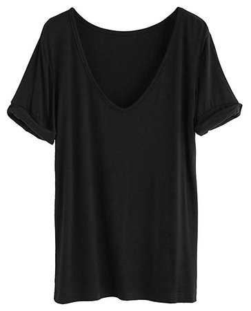 SheIn Women's Summer Short Sleeve Loose Casual Tee T-Shirt at Amazon Women’s Clothing store