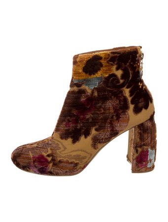 Stella McCartney Velvet Jacquard Boots - Shoes - STL94609 | The RealReal