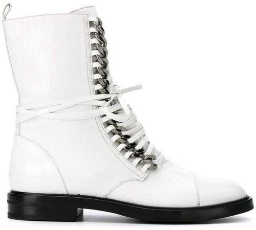 flat lace-up boots