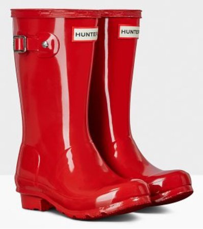 red hunter rain boots