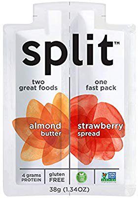 Amazon.com : Almond Butter and Strawberry Squeeze Packs by Split Nutrition, Gluten-free, Non-GMO, Plant-Based, Energy Fast Snack, Pack of 10 (1.34oz each) : Grocery & Gourmet Food