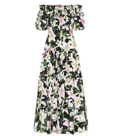 Floral Cotton Poplin Dress - Dolce & Gabbana | Mytheresa