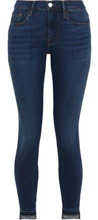 Le Skinny De Jeanne Frayed Low-rise Skinny Jeans