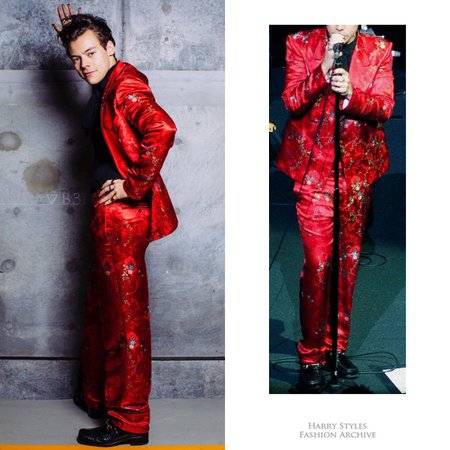 harry style custom floral suit