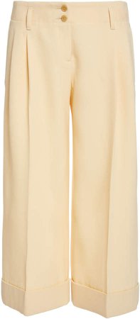 Michael Kors Collection Mid-Rise Gabardine Cropped Pant