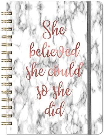 Ruled Notebook/Journal - Lined Journal with Premium Thick Paper, 8.5" X 6.4", College Ruled Spiral Notebook/Journal, Banded with Exquisite Inner Pocket, Waterproof Hardcover for Office, Home & School: Amazon.com: Office Products