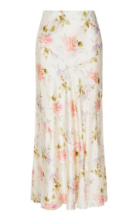 Booker Floral Silk Midi Skirt By Loveshackfancy | Moda Operandi