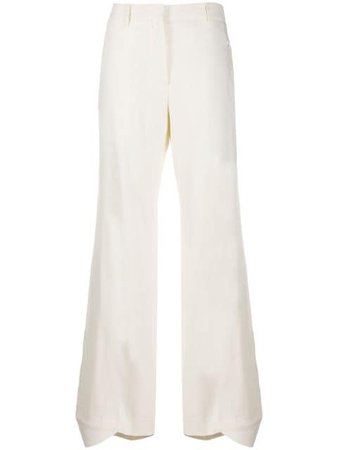 Off-White flared curved cuff trousers - Farfetch