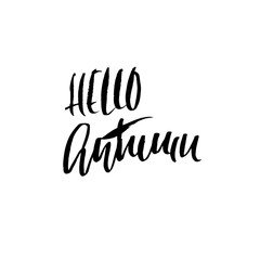 Handwritten calligraphy autumn quote. Modern brush lettering. Typography black and white banner. Vector illustration. - Buy this stock vector and explore similar vectors at Adobe Stock | Adobe Stock