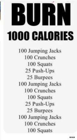 BURN 1,000 calories