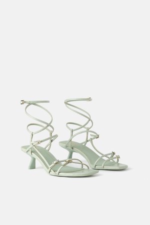 Zara mint green heels